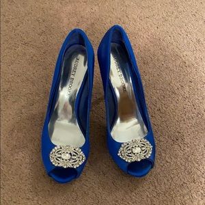 Brilliant blue stiletto heels